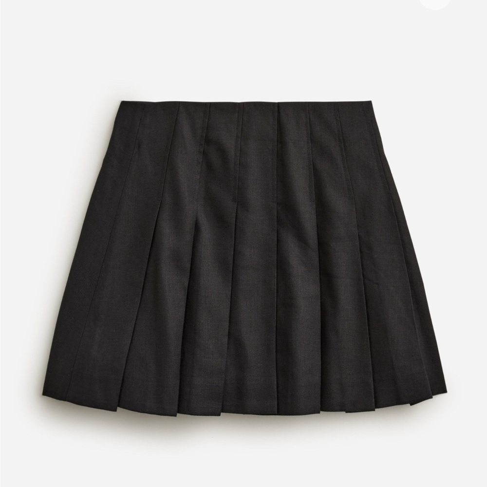 J. Crew Black Mini Pleated Skirt